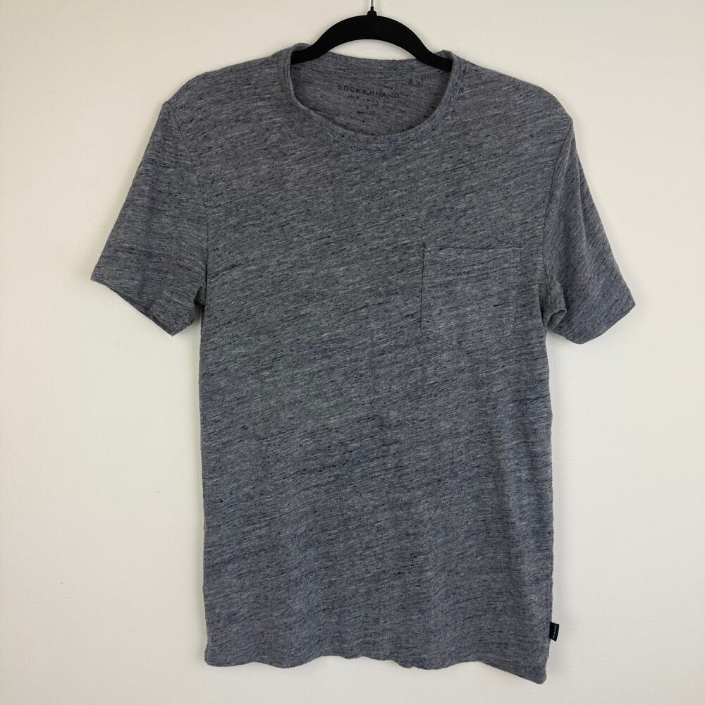 Lucky Brand Mens Casual Lightweight Crewneck Heather Light Grey T-Shirt Small